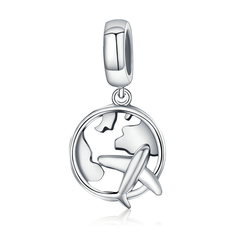 Airplane Travel Charm in 925 Sterling Silver - Aspect Jewellery