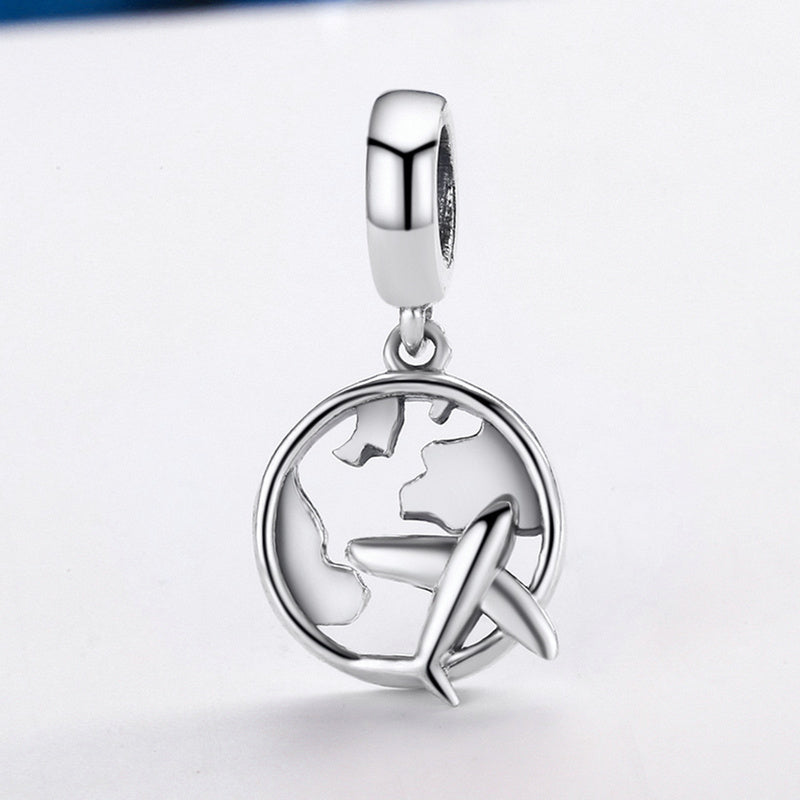 Airplane Travel Charm in 925 Sterling Silver - Aspect Jewellery