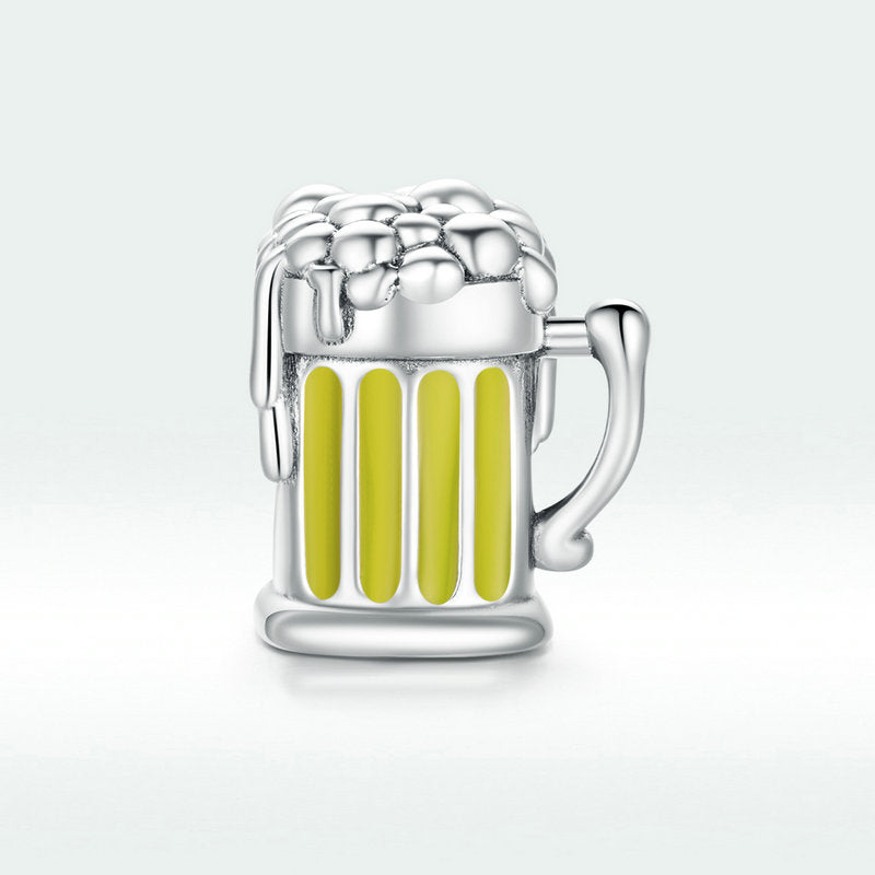 Beer Bead Charm in 925 Sterling Silver - Aspect Jewellery