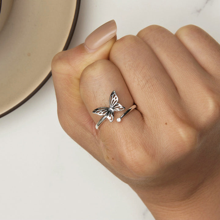 Butterfly Ring in 925 Sterling Silver - Aspect Jewellery