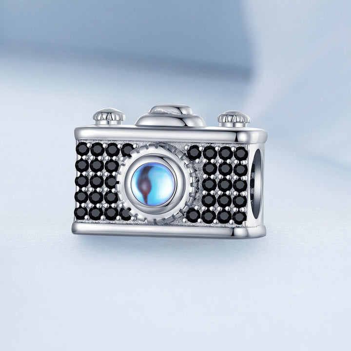 Camera Cubic Zirconia Photo Charm in 925 Sterling Silver - Aspect Jewellery