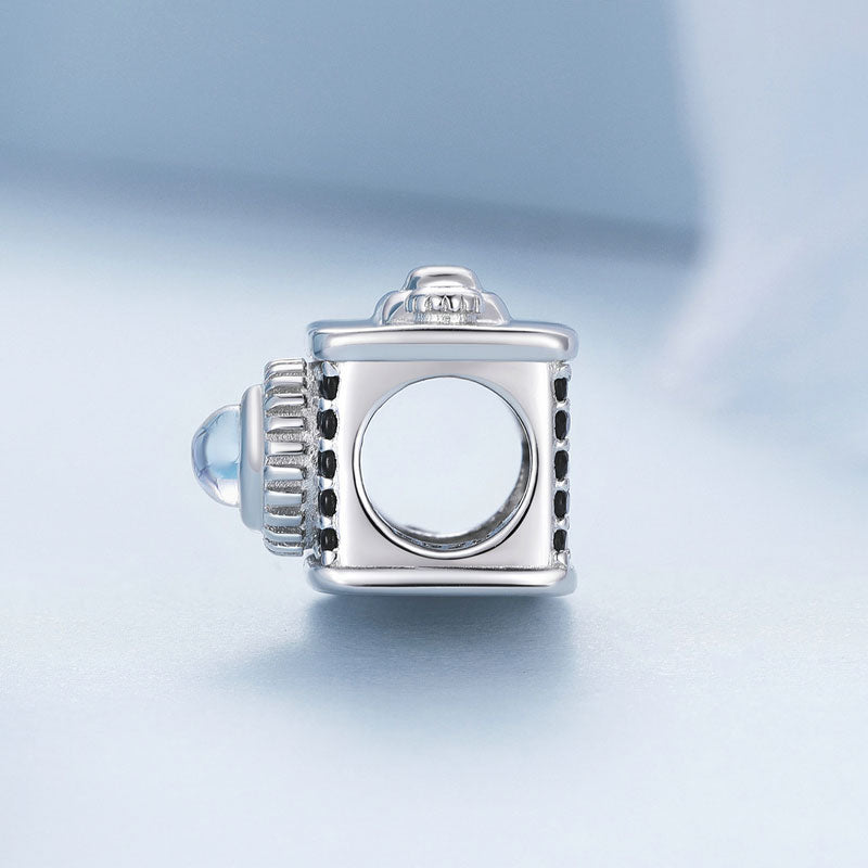 Camera Cubic Zirconia Photo Charm in 925 Sterling Silver - Aspect Jewellery