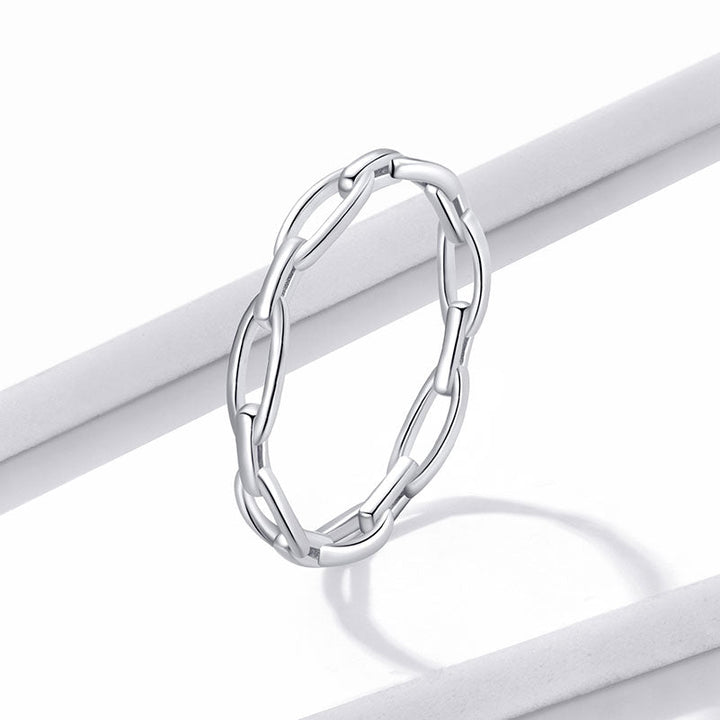 Chain Link Ring Sterling Silver - Aspect Jewellery#color_silver