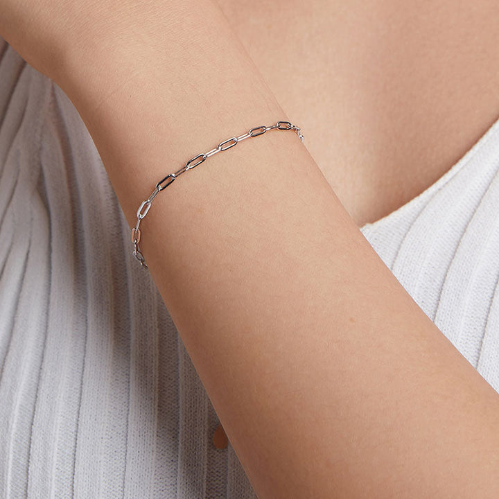 Classic Cable Chain Bracelet in 925 Sterling Silver - Aspect Jewellery#color_silver