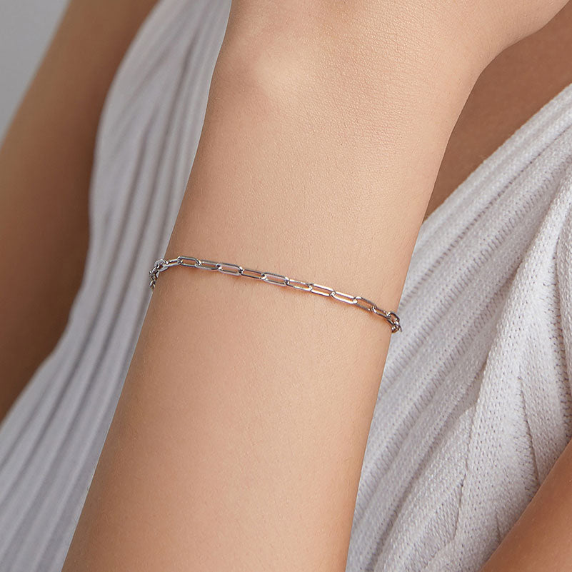 Classic Cable Chain Bracelet in 925 Sterling Silver - Aspect Jewellery#color_silver