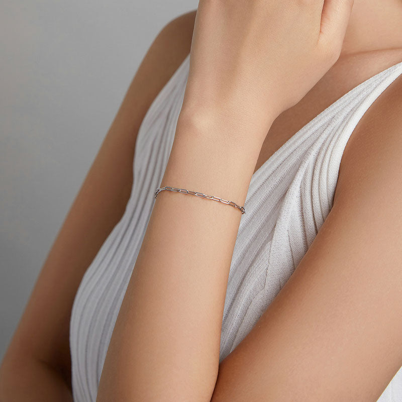 Classic Cable Chain Bracelet in 925 Sterling Silver - Aspect Jewellery#color_silver