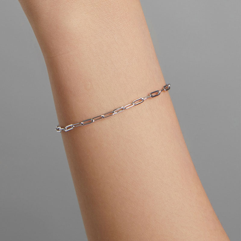 Classic Cable Chain Bracelet in 925 Sterling Silver - Aspect Jewellery#color_silver