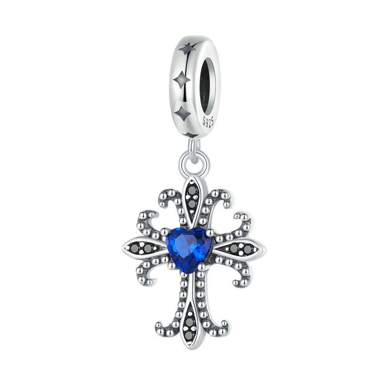 Cross Dangle Charm Pendant in 925 Sterling Silver - Aspect Jewellery