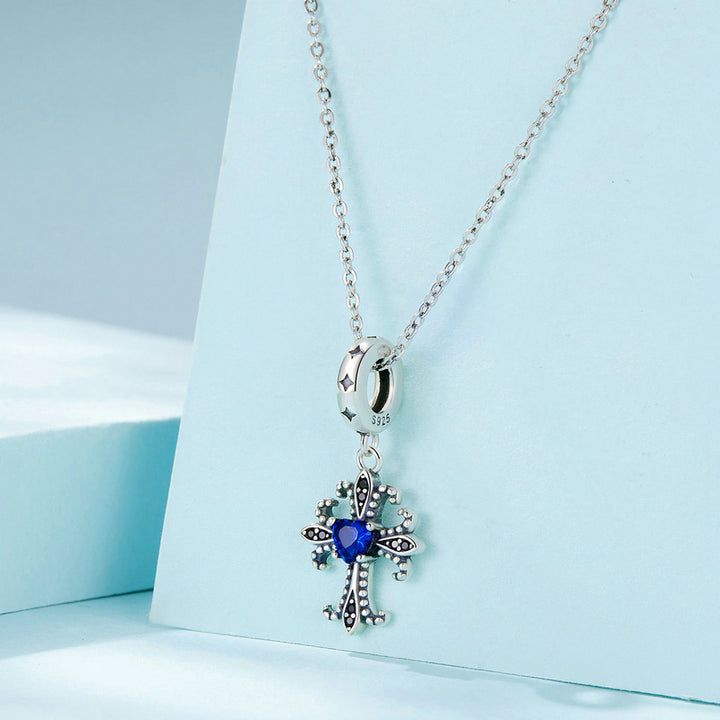 Cross Dangle Charm Pendant in 925 Sterling Silver - Aspect Jewellery