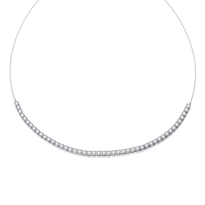 Tennis Choker Necklace in 925 Sterling Silver - Aspect Jewellery