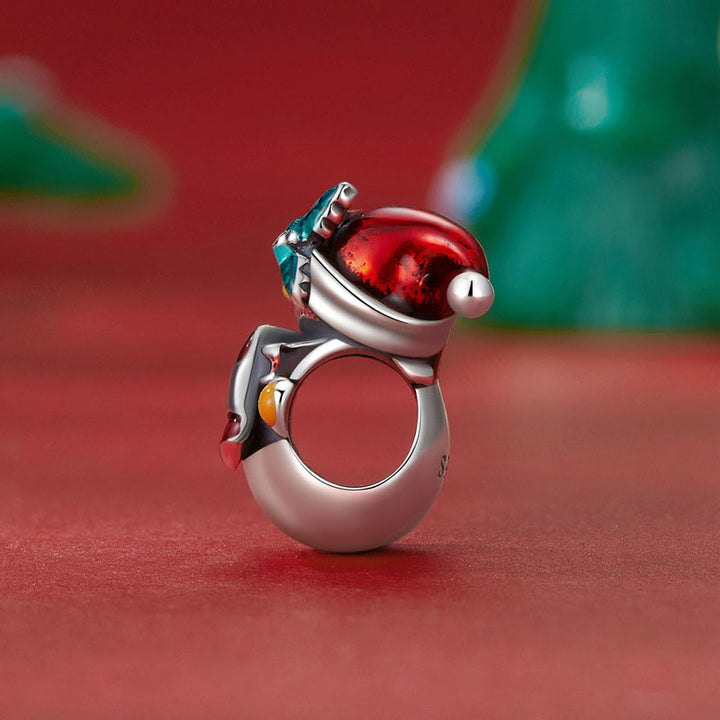 Cute Snowman Christmas Charm in 925 Sterling Silver - Aspect Jewellery