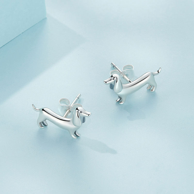 Dog Earrings in 925 Sterling Silver - Aspect Jewellery