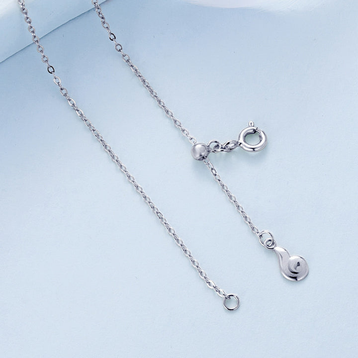 Double Layer Heart Necklace in 925 Sterling Silver - Aspect Jewellery#color_silver