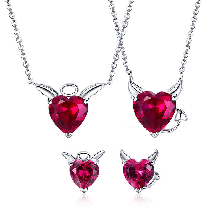 Evil and Angel Jewellery Set - Sterling Silver