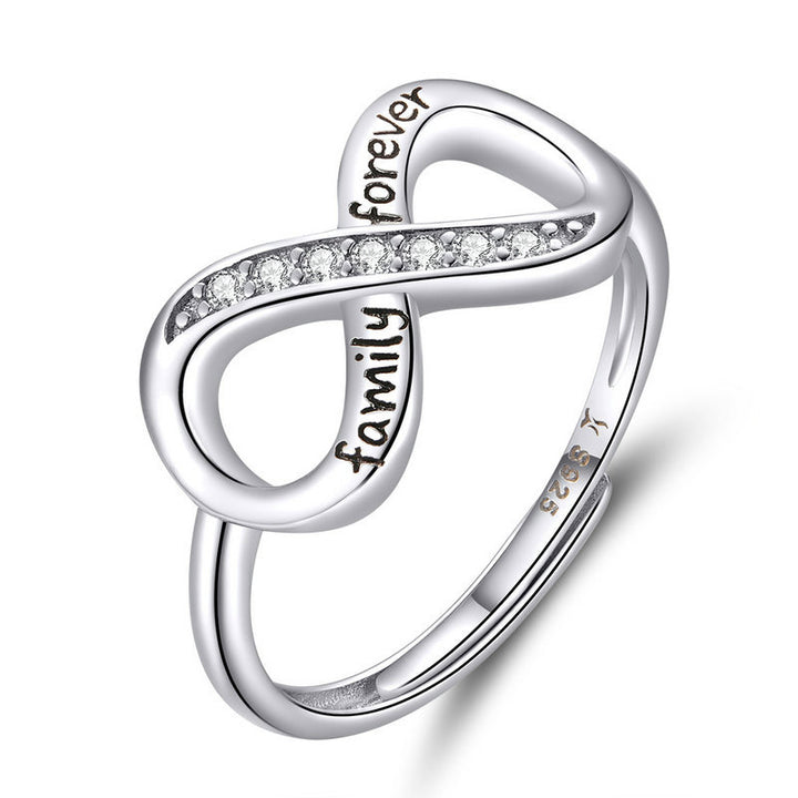 Family Forever Adjustable Ring in 925 Sterling Silver - Aspect Jewellery