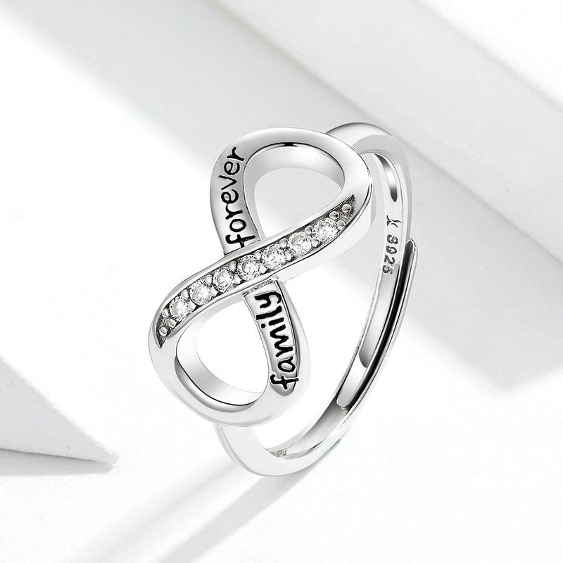 Family Forever Adjustable Ring in 925 Sterling Silver - Aspect Jewellery