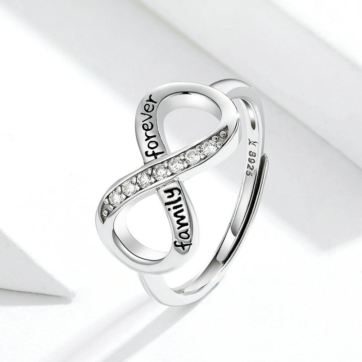 Family Forever Adjustable Ring in 925 Sterling Silver - Aspect Jewellery