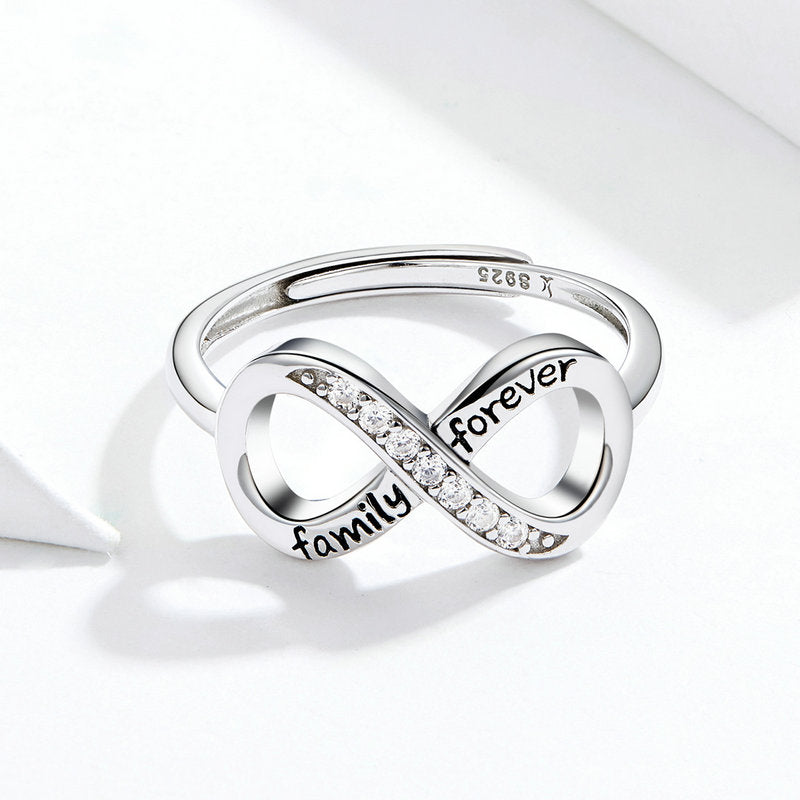 Family Forever Adjustable Ring in 925 Sterling Silver - Aspect Jewellery