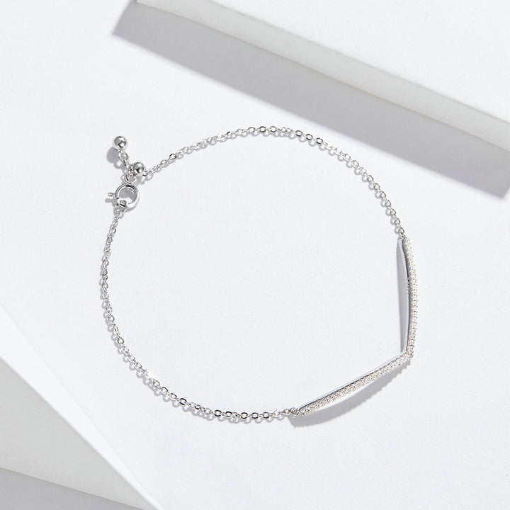 Geometric V Shape Bracelet in 925 Sterling Silver - Aspect Jewellery