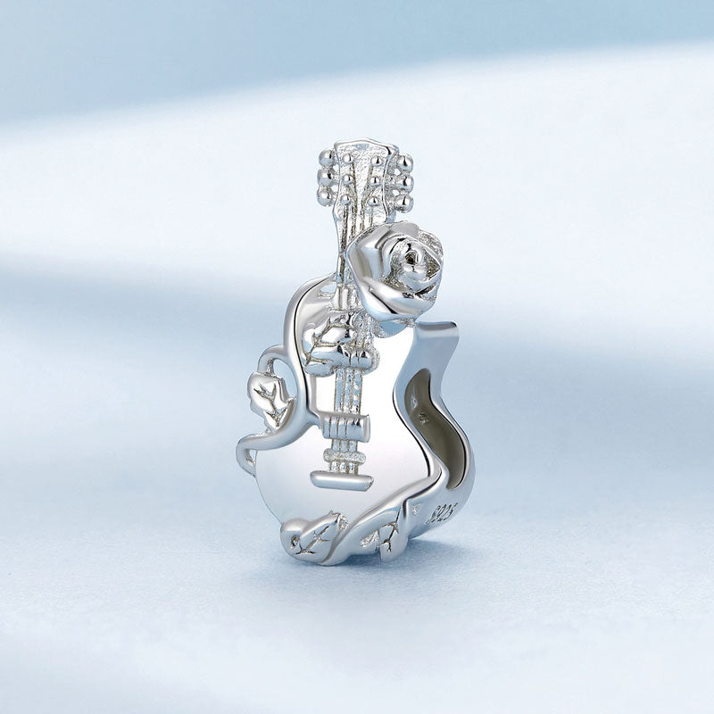 Guitar Music Charm in 925 Sterling Silver - Aspect Jewellery