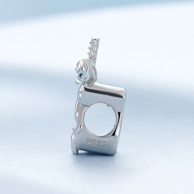 Guitar Music Charm in 925 Sterling Silver - Aspect Jewellery