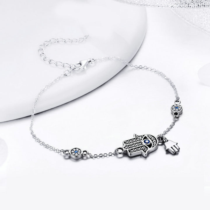 Fatima Hamsa Hand Jewellery Set in 925 Sterling Silver - Aspect Jewellery