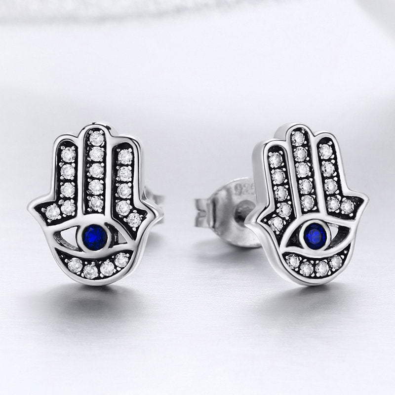 Fatima Hamsa Hand Jewellery Set in 925 Sterling Silver - Aspect Jewellery