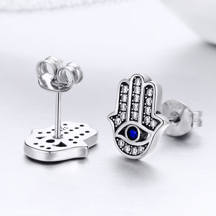 Fatima Hamsa Hand Jewellery Set in 925 Sterling Silver - Aspect Jewellery