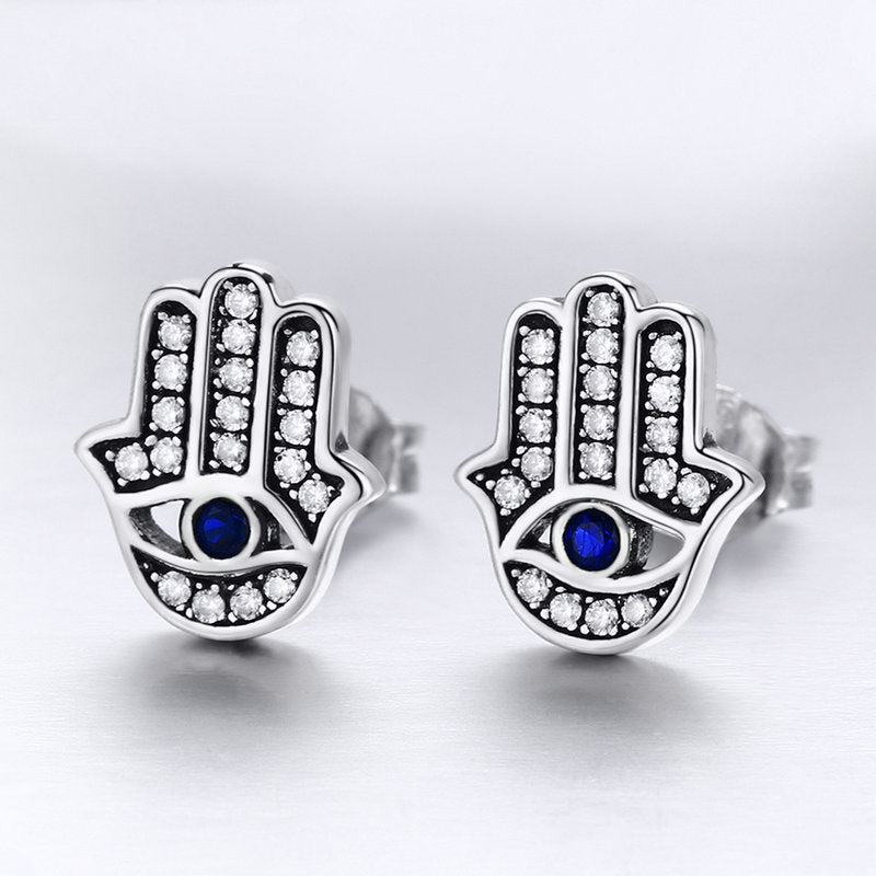 Fatima Hamsa Hand Jewellery Set in 925 Sterling Silver - Aspect Jewellery