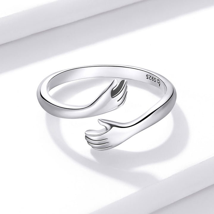 Love Hug Adjustable Ring in Sterling Silver - Aspect Jewellery