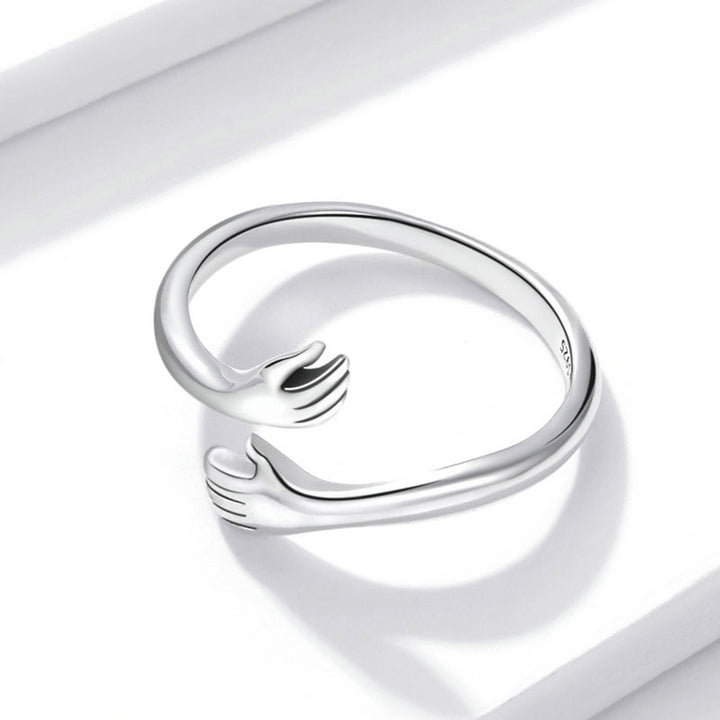 Love Hug Adjustable Ring in Sterling Silver - Aspect Jewellery