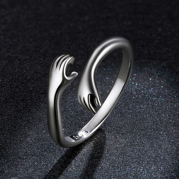 Love Hug Adjustable Ring in Sterling Silver - Aspect Jewellery