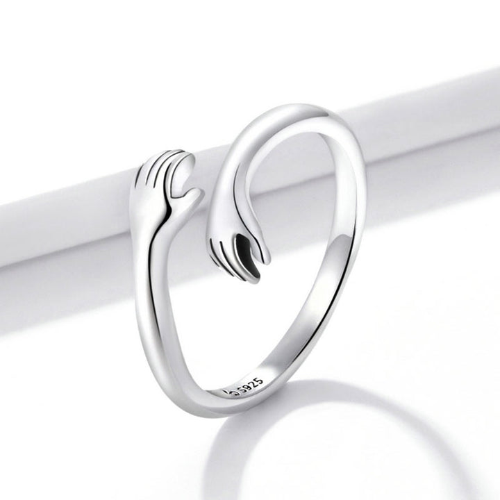 Love Hug Adjustable Ring in Sterling Silver - Aspect Jewellery