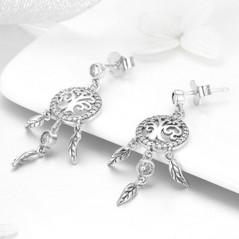 Life Tree Dreamcatcher Jewellery Set in 925 Sterling Silver - Aspect Jewellery