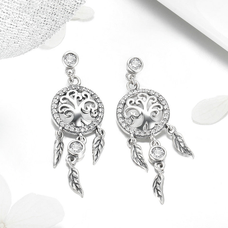 Life Tree Dreamcatcher Jewellery Set in 925 Sterling Silver - Aspect Jewellery