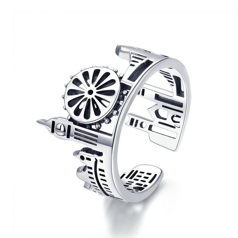 London Adjustable Ring in Sterling Silver - Aspect Jewellery