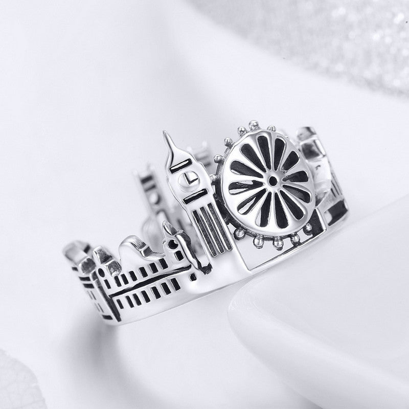 London Adjustable Ring in Sterling Silver - Aspect Jewellery