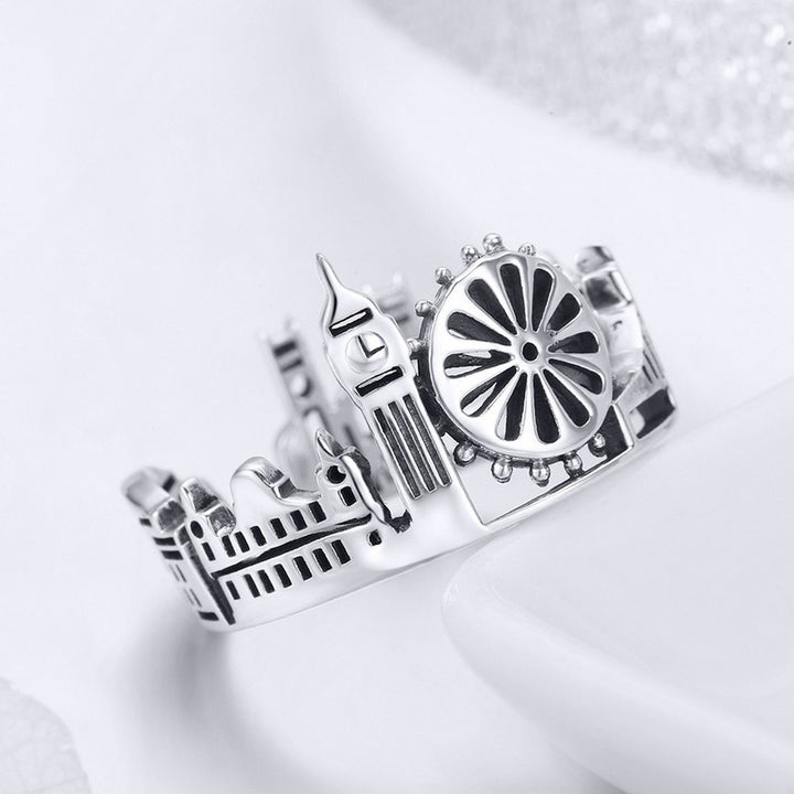 London Adjustable Ring in Sterling Silver - Aspect Jewellery