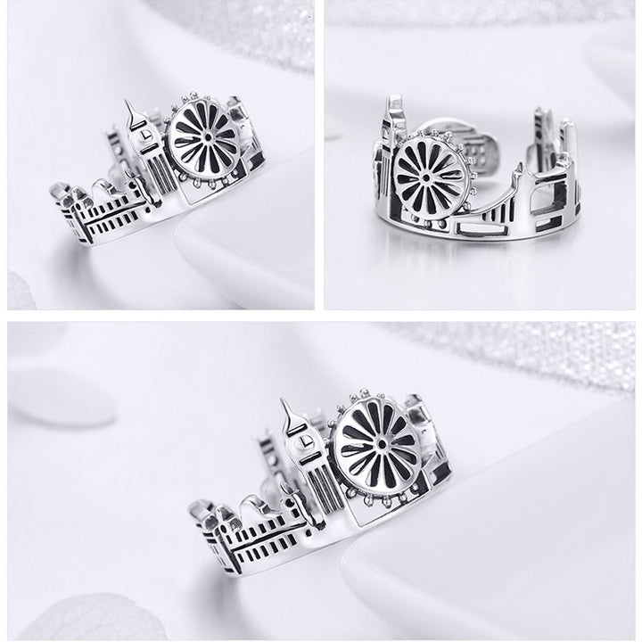 London Adjustable Ring in Sterling Silver - Aspect Jewellery