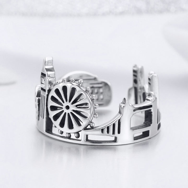 London Adjustable Ring in Sterling Silver - Aspect Jewellery