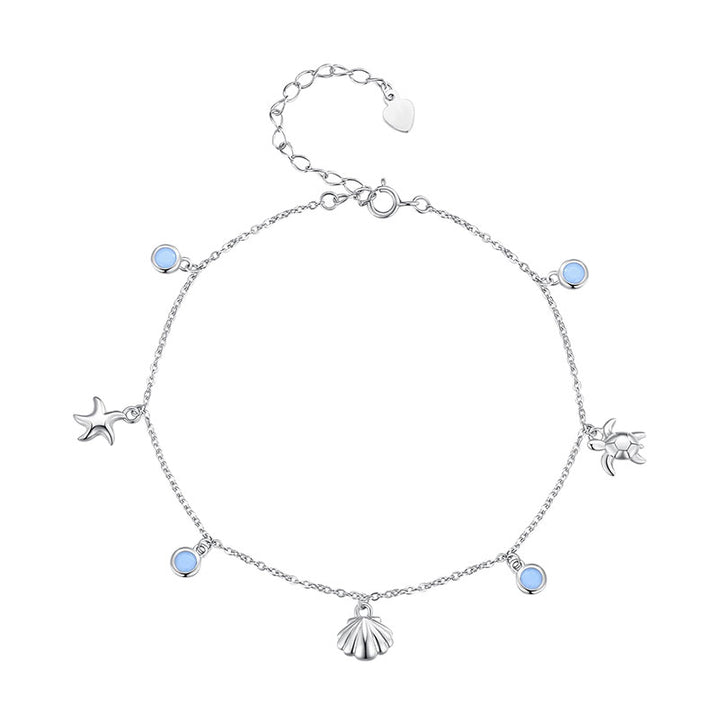 Opal Beach Anklet, Ankle Bracelet in 925 Sterling Silver - Aspect Jewellery