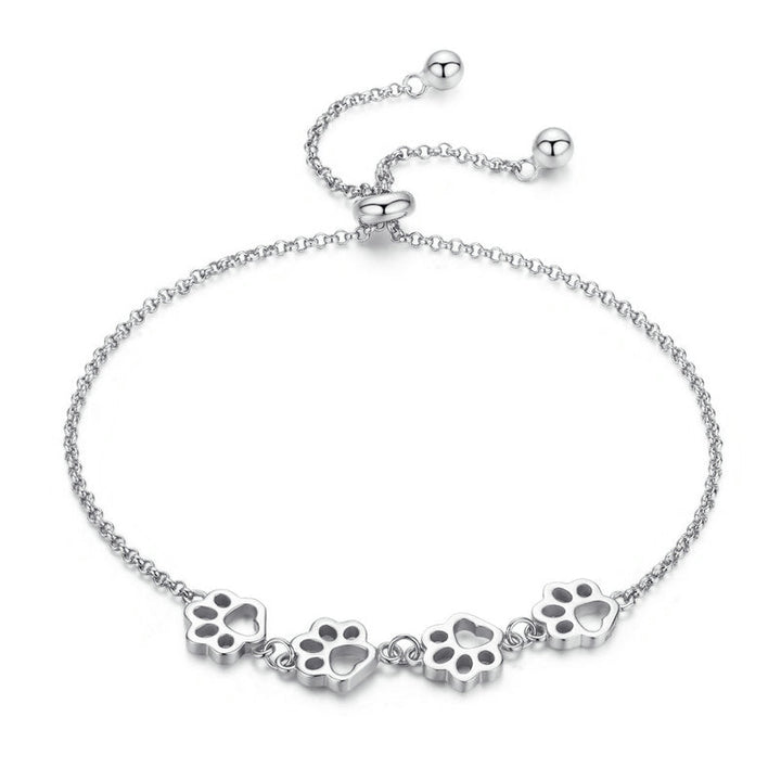 Pet Paws Bracelet in 925 Sterling Silver - Aspect Jewellery#color_silver