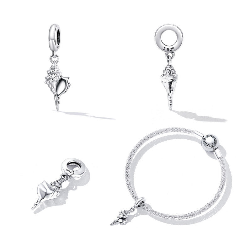 Shell Dangle Charm in 925 Sterling Silver - Aspect Jewellery