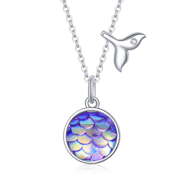 Shimmering Fish Necklace in 925 Sterling Silver - Aspect Jewellery