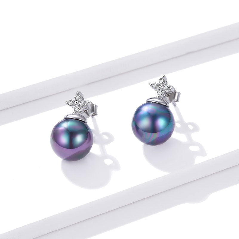 Shining Black Pearl Jewellery Set in Sterling Silver - Aspect Jewellery