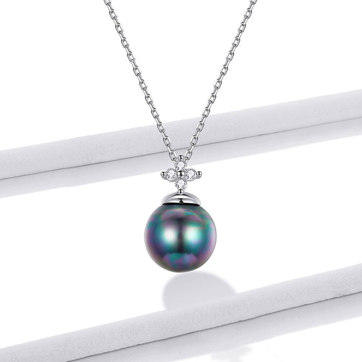 Shining Black Pearl Jewellery Set in Sterling Silver - Aspect Jewellery