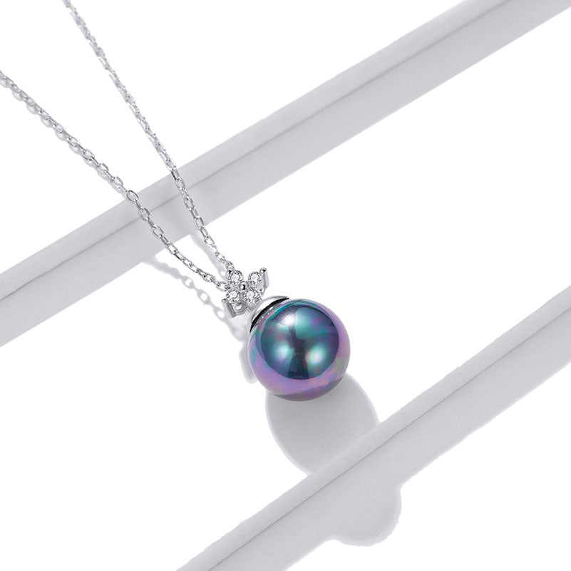 Shining Black Pearl Jewellery Set in Sterling Silver - Aspect Jewellery