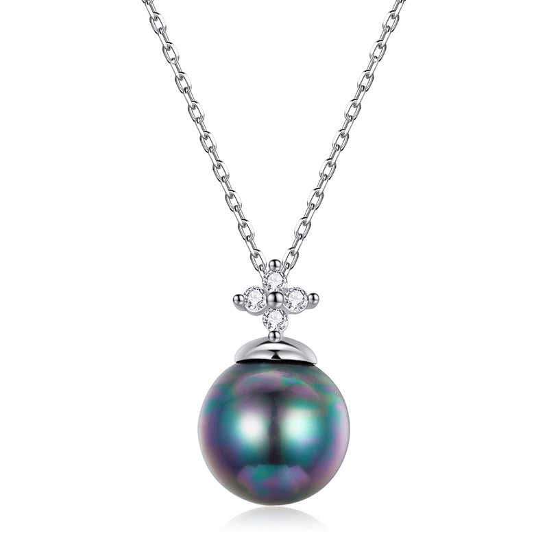 Shining Pearl Necklace in 925 Sterling Silver - Aspect Jewellery