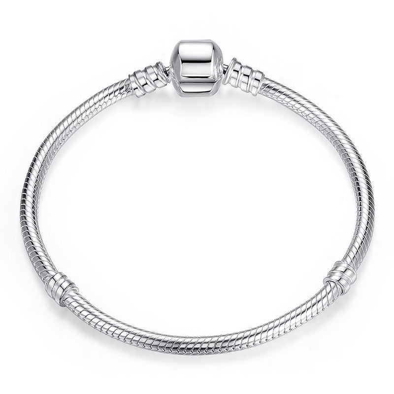 Classic Snake Chain Bracelet for Charms in 925 Sterling Silver - Aspect Jewellery