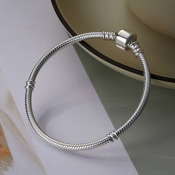 Classic Snake Chain Bracelet for Charms in 925 Sterling Silver - Aspect Jewellery